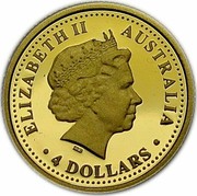 Australia 4 Dollars The Australian Gold Nugget 2005 ELIZABETH II AUSTRALIA 4 DOLLARS IRB coin obverse Australia 4 Dollars The Australian Gold Nugget 2005 ELIZABETH II AUSTRALIA 4 DOLLARS IRB coin obverse