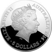 Australia 5 Dollars Southern Sky - Orion 2014 KM# 2183 SOUTHERN SKY RA 05H 40M 0S ORION DEC 05 0 0 JCVB coin reverse Australia 5 Dollars Southern Sky - Orion 2014 KM# 2183 SOUTHERN SKY RA 05H 40M 0S ORION DEC 05 0 0 JCVB coin reverse