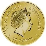 Australia 50 Cents Bronze Lunar Dog 2006  ELIZABETH II AUSTRALIA 50 CENTS coin obverse Australia 50 Cents Bronze Lunar Dog 2006  ELIZABETH II AUSTRALIA 50 CENTS coin obverse