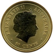 Australia 50 Cents Bronze Lunar Pig 2007  ELIZABETH II AUSTRALIA IRB ∙ 50 CENTS ∙ coin obverse Australia 50 Cents Bronze Lunar Pig 2007  ELIZABETH II AUSTRALIA IRB ∙ 50 CENTS ∙ coin obverse