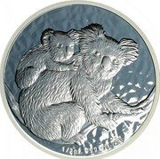 Australia 50 Cents Koala with baby 2008 1/2 OZ 999 SILVER coin reverse Australia 50 Cents Koala with baby 2008 1/2 OZ 999 SILVER coin reverse