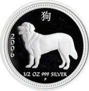 Australia 50 Cents Lunar Dog 2006 P KM# 1877a 2006 1/2 OZ 999 SILVER P coin reverse Australia 50 Cents Lunar Dog 2006 P KM# 1877a 2006 1/2 OZ 999 SILVER P coin reverse