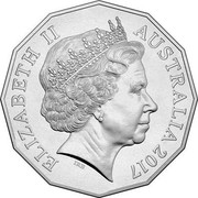 Australia 50 Cents Model 40 Utility 2017 ELIZABETH II AUSTRALIA 2017 IRB coin obverse Australia 50 Cents Model 40 Utility 2017 ELIZABETH II AUSTRALIA 2017 IRB coin obverse