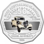 Australia 50 Cents Model 40 Utility 2017 FORD AUSTRALIAN CLASSICS 8 CYLINDER MODEL 40 UTILITY 1934 50 coin reverse Australia 50 Cents Model 40 Utility 2017 FORD AUSTRALIAN CLASSICS 8 CYLINDER MODEL 40 UTILITY 1934 50 coin reverse