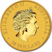 Australia 50 Dollars Kangaroo 2014 KM# 2125 ELIZABETH II AUSTRALIA 50 DOLLARS IRB coin obverse Australia 50 Dollars Kangaroo 2014 KM# 2125 ELIZABETH II AUSTRALIA 50 DOLLARS IRB coin obverse
