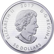 Canada 50 Dollars Monarch Migration 2017  ELIZABETH II 2017 D G REGINA 50 DOLLARS SB coin obverse Canada 50 Dollars Monarch Migration 2017  ELIZABETH II 2017 D G REGINA 50 DOLLARS SB coin obverse