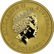Australia 50 Dollars Resting Kangaroo 2016 ELIZABETH II AUSTRALIA 50 DOLLARS IRB coin obverse Australia 50 Dollars Resting Kangaroo 2016 ELIZABETH II AUSTRALIA 50 DOLLARS IRB coin obverse