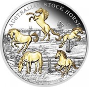 Australia 8 Dollars Australian Stock Horses (Gilded) 2017 AUSTRALIAN STOCK HORSE P5 coin reverse Australia 8 Dollars Australian Stock Horses (Gilded) 2017 AUSTRALIAN STOCK HORSE P5 coin reverse