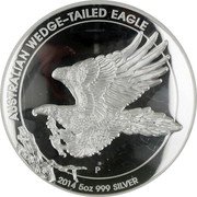 Australia 8 Dollars Australian Wedge-Tailed Eagle 2014 KM# A2165 AUSTRALIAN WEDGE-TAILED EAGLE 2014 5 OZ 999 SILVER P coin reverse Australia 8 Dollars Australian Wedge-Tailed Eagle 2014 KM# A2165 AUSTRALIAN WEDGE-TAILED EAGLE 2014 5 OZ 999 SILVER P coin reverse