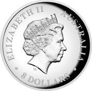 Australia 8 Dollars Kookaburra 2016 ELIZABETH II AUSTRALIA 8 DOLLARS IRB coin obverse Australia 8 Dollars Kookaburra 2016 ELIZABETH II AUSTRALIA 8 DOLLARS IRB coin obverse