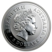 Australia 8 Dollars Lunar Monkey on a branch 2004 ELIZABETH II AUSTRALIA 8 DOLLARS IRB coin obverse