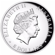 Australia 8 Dollars Resting Kangaroo 2016 ELIZABETH II AUSTRALIA 8 DOLLARS IRB coin obverse Australia 8 Dollars Resting Kangaroo 2016 ELIZABETH II AUSTRALIA 8 DOLLARS IRB coin obverse