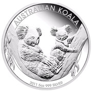Australia 8 Dollars Two Koalas 2011 AUSTRALIAN KOALA 2011 5 OZ 999 SILVER P EM coin reverse Australia 8 Dollars Two Koalas 2011 AUSTRALIAN KOALA 2011 5 OZ 999 SILVER P EM coin reverse