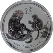 Australia 8 Dollars Year of the Monkey 2016 YEAR OF THE MONKEY P IJ coin reverse Australia 8 Dollars Year of the Monkey 2016 YEAR OF THE MONKEY P IJ coin reverse