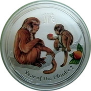 Australia 8 Dollars Year of the Monkey (Colorized) 2016 YEAR OF THE MONKEY P IJ coin reverse Australia 8 Dollars Year of the Monkey (Colorized) 2016 YEAR OF THE MONKEY P IJ coin reverse