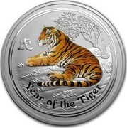 Australia 8 Dollars Year of the Tiger (Colorized) 2010 YEAR OF THE TIGER P coin reverse Australia 8 Dollars Year of the Tiger (Colorized) 2010 YEAR OF THE TIGER P coin reverse