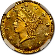 USA ¼ Dollar Liberty Round 1854 - coin obverse USA ¼ Dollar Liberty Round 1854 - coin obverse