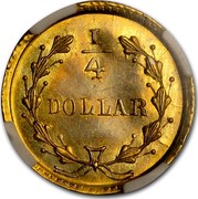 USA ¼ Dollar Liberty Round 1854 ¼ DOLLAR coin reverse USA ¼ Dollar Liberty Round 1854 ¼ DOLLAR coin reverse
