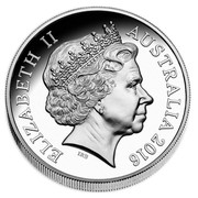 Australia Five Dollars Australian Saltwater Crocodiles - Monty 2016 ELIZABETH II AUSTRALIA 2016 IRB coin obverse Australia Five Dollars Australian Saltwater Crocodiles - Monty 2016 ELIZABETH II AUSTRALIA 2016 IRB coin obverse