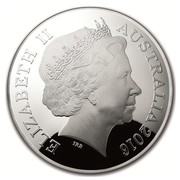 Australia Five Dollars Northern Sky - Cygnus 2016 ELIZABETH II AUSTRALIA 2016 IRB coin obverse Australia Five Dollars Northern Sky - Cygnus 2016 ELIZABETH II AUSTRALIA 2016 IRB coin obverse