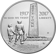 USA Half Dollar Boys Town Clad 2017 D KM# 659 1917 2017 BOYS TOWN IN GOD WE TRUST LIBERTY SAVING CHILDREN D RC CTC coin obverse USA Half Dollar Boys Town Clad 2017 D KM# 659 1917 2017 BOYS TOWN IN GOD WE TRUST LIBERTY SAVING CHILDREN D RC CTC coin obverse