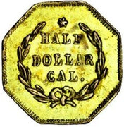 USA Half Dollar Octagonal 1873 KM# 8.5 HALF DOLLAR CAL. coin reverse