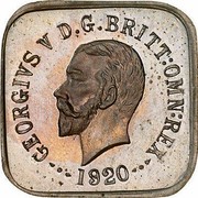 Australia Half Penny Kookaburra Pattern - Type 1 1920 Pattern KM# Pn13 GEORGIVS V D.G.BRITT:OMN:REX 1920 coin obverse