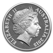 Australia One Dollar Saltwater Crocodile - Agro Junior 2015  ELIZABETH II AUSTRALIA 2015 coin obverse Australia One Dollar Saltwater Crocodile - Agro Junior 2015  ELIZABETH II AUSTRALIA 2015 coin obverse
