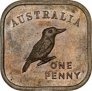 Australia One Penny George V (Kookaburra Pattern - Type 3) 1919 Pattern KM# Pn8 AUSTRALIA ONE PENNY coin reverse Australia One Penny George V (Kookaburra Pattern - Type 3) 1919 Pattern KM# Pn8 AUSTRALIA ONE PENNY coin reverse