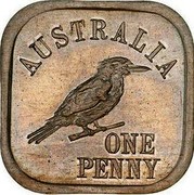 Australia One Penny George V (Kookaburra Pattern - Type 7) 1920 Pattern KM# Pn14 AUSTRALIA ONE PENNY coin reverse Australia One Penny George V (Kookaburra Pattern - Type 7) 1920 Pattern KM# Pn14 AUSTRALIA ONE PENNY coin reverse
