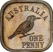 Australia One Penny Kookaburra Pattern - Type 10 1920 KM# Pn17 AUSTRALIA ONE PENNY coin reverse Australia One Penny Kookaburra Pattern - Type 10 1920 KM# Pn17 AUSTRALIA ONE PENNY coin reverse