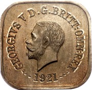 Australia One Penny Kookaburra Pattern - Type 12 (Renniks 11) 1921 KM# Pn20 GEORGE V D.G.BRITT.OMN:REX 1921 coin obverse Australia One Penny Kookaburra Pattern - Type 12 (Renniks 11) 1921 KM# Pn20 GEORGE V D.G.BRITT.OMN:REX 1921 coin obverse