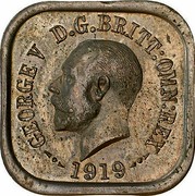 Australia One Penny Kookaburra Pattern - Type 4 1919 Pattern KM# Pn9 GEORGE V D.G.BRITT.OMN:REX 1919 coin obverse Australia One Penny Kookaburra Pattern - Type 4 1919 Pattern KM# Pn9 GEORGE V D.G.BRITT.OMN:REX 1919 coin obverse