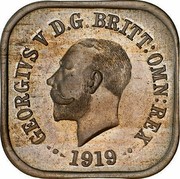 Australia One Penny Kookaburra Pattern - Type 6 1919 KM# Pn11 GEORGE V D.G.BRITT.OMN:REX 1919 coin obverse Australia One Penny Kookaburra Pattern - Type 6 1919 KM# Pn11 GEORGE V D.G.BRITT.OMN:REX 1919 coin obverse