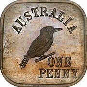 Australia One Penny Kookaburra Pattern - Type 6 1919 KM# Pn11 AUSTRALIA ONE PENNY coin reverse Australia One Penny Kookaburra Pattern - Type 6 1919 KM# Pn11 AUSTRALIA ONE PENNY coin reverse