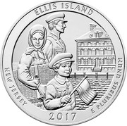 USA Quarter Dollar Ellis Island 2017 KM# 665 UNITED STATES OF AMERICA LIBERTY IN GOD WE TRUST QUARTER DOLLAR coin reverse USA Quarter Dollar Ellis Island 2017 KM# 665 UNITED STATES OF AMERICA LIBERTY IN GOD WE TRUST QUARTER DOLLAR coin reverse