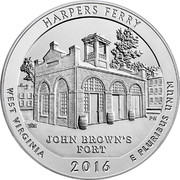 USA Quarter Dollar Harpers Ferry 2016 S Proof KM# 637a HARPERS FERRY TRH PH JOHN BROWN'S FORT WEST VIRGINIA 2016 E PLURIBUS UNUM coin reverse USA Quarter Dollar Harpers Ferry 2016 S Proof KM# 637a HARPERS FERRY TRH PH JOHN BROWN'S FORT WEST VIRGINIA 2016 E PLURIBUS UNUM coin reverse