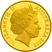 Australia Ten Dollars Anzac Centenary 1915-2015 2015 KM# 2200 ELIZABETH II AUSTRALIA 2015 IRB coin obverse Australia Ten Dollars Anzac Centenary 1915-2015 2015 KM# 2200 ELIZABETH II AUSTRALIA 2015 IRB coin obverse