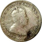 Australia Three Pence Edward VII 1910 KM# 18 EDWARDVS VII D: G: BRITT: OMN: REX F: D: IND: IMP: coin obverse Australia Three Pence Edward VII 1910 KM# 18 EDWARDVS VII D: G: BRITT: OMN: REX F: D: IND: IMP: coin obverse