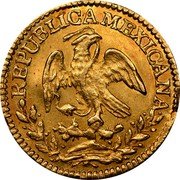 Mexico 1/2 Escudo Cap on Stick and Open Book 1825 KM# 378.2 REPUBLICA MEXICANA coin obverse Mexico 1/2 Escudo Cap on Stick and Open Book 1825 KM# 378.2 REPUBLICA MEXICANA coin obverse