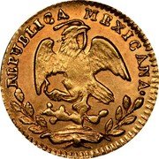 Mexico 1/2 Escudo Cap on Stick and Open Book 1860 KM# 378.6 REPUBLICA MEXICANA. coin obverse Mexico 1/2 Escudo Cap on Stick and Open Book 1860 KM# 378.6 REPUBLICA MEXICANA. coin obverse