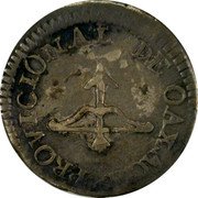 Mexico 1/2 Real Insurgent Coin. Oaxaca 1813 KM# 221 PROVICIONAL DE OAXACA coin obverse Mexico 1/2 Real Insurgent Coin. Oaxaca 1813 KM# 221 PROVICIONAL DE OAXACA coin obverse
