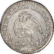 Mexico 1/2 Real Radiant Cap 1833 Go MJ Round top 3 KM# 370.7 REPUBLICA MEXICANA. coin obverse Mexico 1/2 Real Radiant Cap 1833 Go MJ Round top 3 KM# 370.7 REPUBLICA MEXICANA. coin obverse