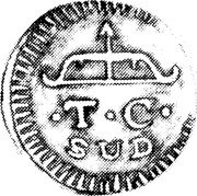 Mexico 1/2 Real Insurgent Coin. Oaxaca 1813 KM# 243 T C SUD coin obverse Mexico 1/2 Real Insurgent Coin. Oaxaca 1813 KM# 243 T C SUD coin obverse