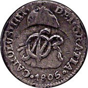 Mexico 1/2 Real Insurgent Coin ND TH KM# 271.2 ONR CAROLUS IIII DEI GRATIA 1805 coin obverse