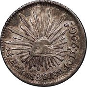 Mexico 1/2 Real Radiant Cap 1828 Mo JM KM# 370.9 LIBERTAD 1/2R MO 1862 CH 10DS.20GS coin reverse Mexico 1/2 Real Radiant Cap 1828 Mo JM KM# 370.9 LIBERTAD 1/2R MO 1862 CH 10DS.20GS coin reverse