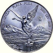 Mexico 1/4 Onza Winged Victory 1999 KM# 611 1/4 ONZA PLATA PURA 2017 LEY .999 MO coin reverse Mexico 1/4 Onza Winged Victory 1999 KM# 611 1/4 ONZA PLATA PURA 2017 LEY .999 MO coin reverse
