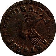 Mexico 1/4 Real Radiant Cap 1836 LS KM# 364 EST. D. SONORA. UNA. CUART coin obverse Mexico 1/4 Real Radiant Cap 1836 LS KM# 364 EST. D. SONORA. UNA. CUART coin obverse