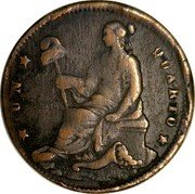 Mexico 1/4 Real Seated Figure 1836 KM# 354 UN QUARTO coin reverse Mexico 1/4 Real Seated Figure 1836 KM# 354 UN QUARTO coin reverse