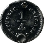Mexico 1/4 Real Libertad 1842 Ga JG KM# 368.3 GA JG coin reverse Mexico 1/4 Real Libertad 1842 Ga JG KM# 368.3 GA JG coin reverse